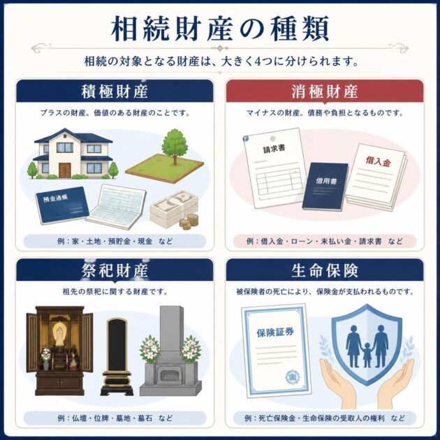 相続財産にはどんなものがある?　大分の行政書士が代表例を紹介
